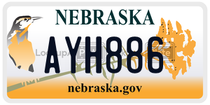 AYH886  license plate in NE