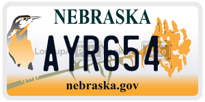 AYR654  license plate in NE