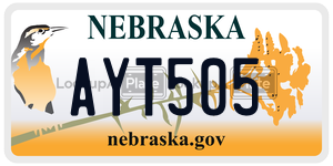 AYT505  license plate in NE