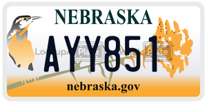 AYY851  license plate in NE