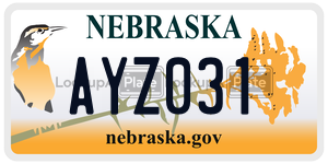 AYZ031  license plate in NE