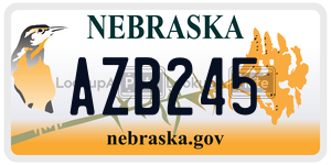AZB245  license plate in NE