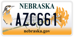 AZC661 license plate in Nebraska