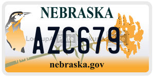 AZC679  license plate in NE