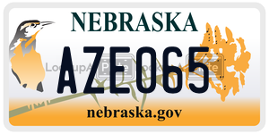 AZE065  license plate in NE