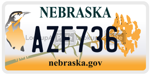 AZF736  license plate in NE