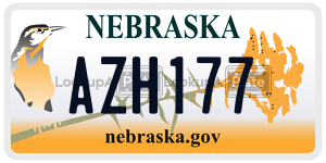 AZH177  license plate in NE