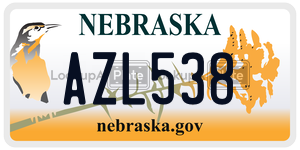 AZL538  license plate in NE