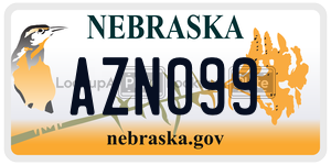 AZN099  license plate in NE