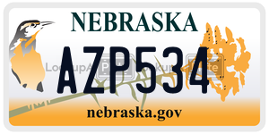AZP534  license plate in NE