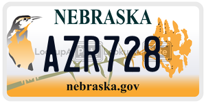 AZR728  license plate in NE