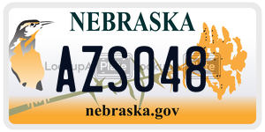 AZS048  license plate in NE