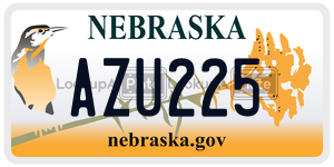 AZU225  license plate in NE