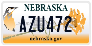 AZU472  license plate in NE