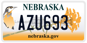 AZU693  license plate in NE