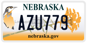 AZU779  license plate in NE