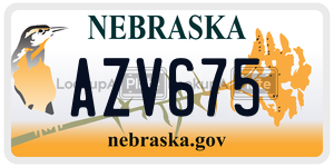 AZV675 license plate in Nebraska