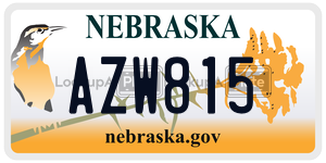 AZW815  license plate in NE