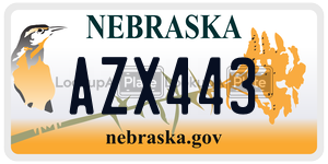 AZX443  license plate in NE