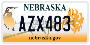 AZX483  license plate in NE