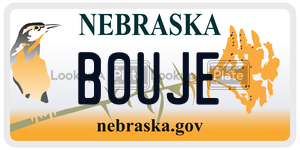 B0UJE  license plate in NE