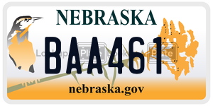 BAA461 license plate in Nebraska