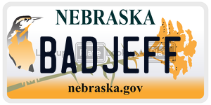 BADJEFF  license plate in NE