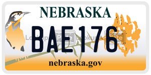 BAE176  license plate in NE