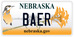 BAER  license plate in NE