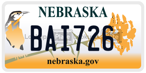BAI726  license plate in NE
