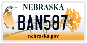 BAN587  license plate in NE