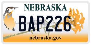 BAP226  license plate in NE