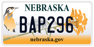 BAP296  license plate in NE