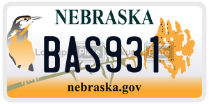 BAS931  license plate in NE