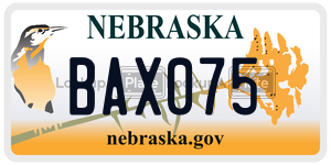 BAX075  license plate in NE