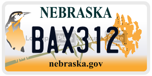BAX312  license plate in NE