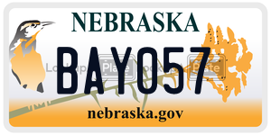BAY057  license plate in NE