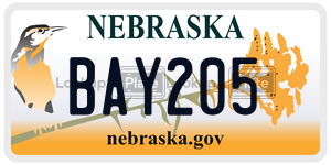 BAY205  license plate in NE