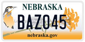 BAZ045  license plate in NE