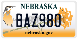 BAZ980  license plate in NE