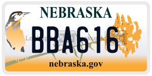 BBA616  license plate in NE