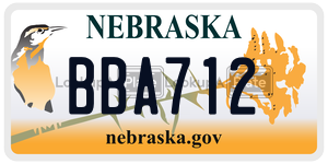 BBA712  license plate in NE