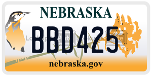 BBD425  license plate in NE