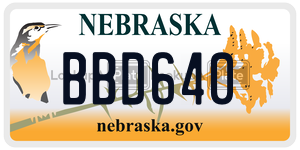 BBD640  license plate in NE