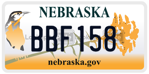 BBF158 license plate in Nebraska