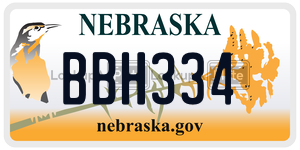 BBH334  license plate in NE