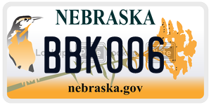 BBK006  license plate in NE