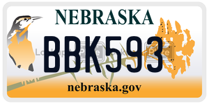BBK593  license plate in NE