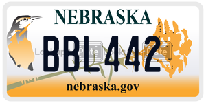 BBL442  license plate in NE