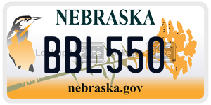 BBL550 license plate in Nebraska